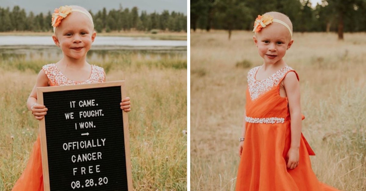 75756508 freefi1 e1601512537720.png?resize=412,232 - Une enfant de 4 ans célèbre sa victoire contre le cancer avec une séance photo