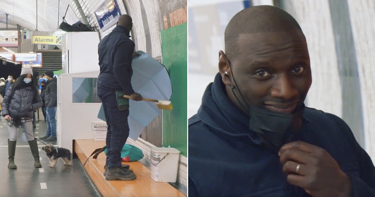 lupin omar sy metro paris.png?resize=412,232 - Incognito, Omar Sy a placardé une affiche de "Lupin" dans le métro parisien !